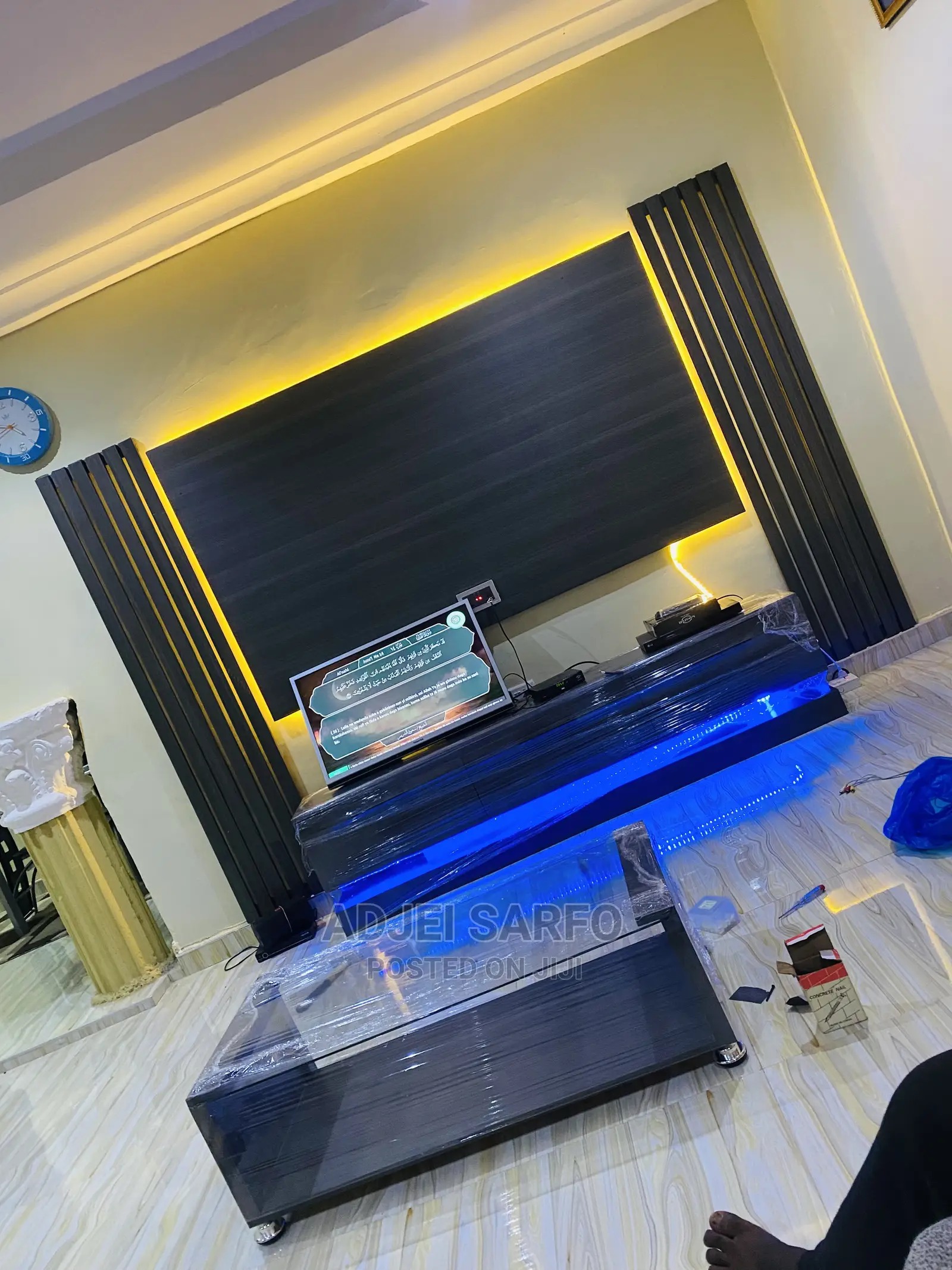 Original Led Tv Stand With Led Tv Board and Center Table