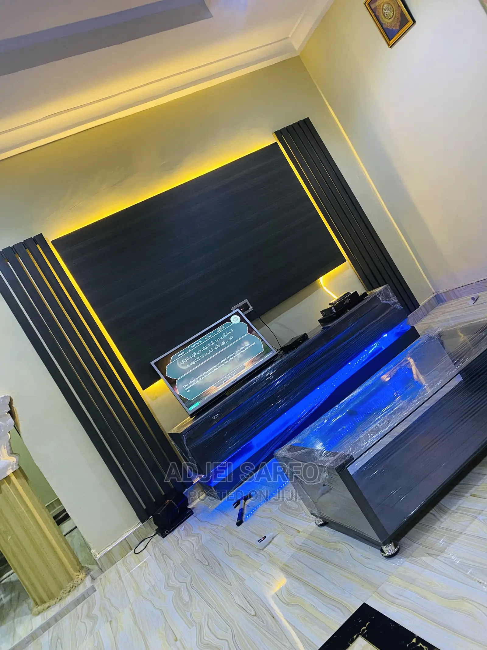 Original Led Tv Stand With Led Tv Board and Center Table