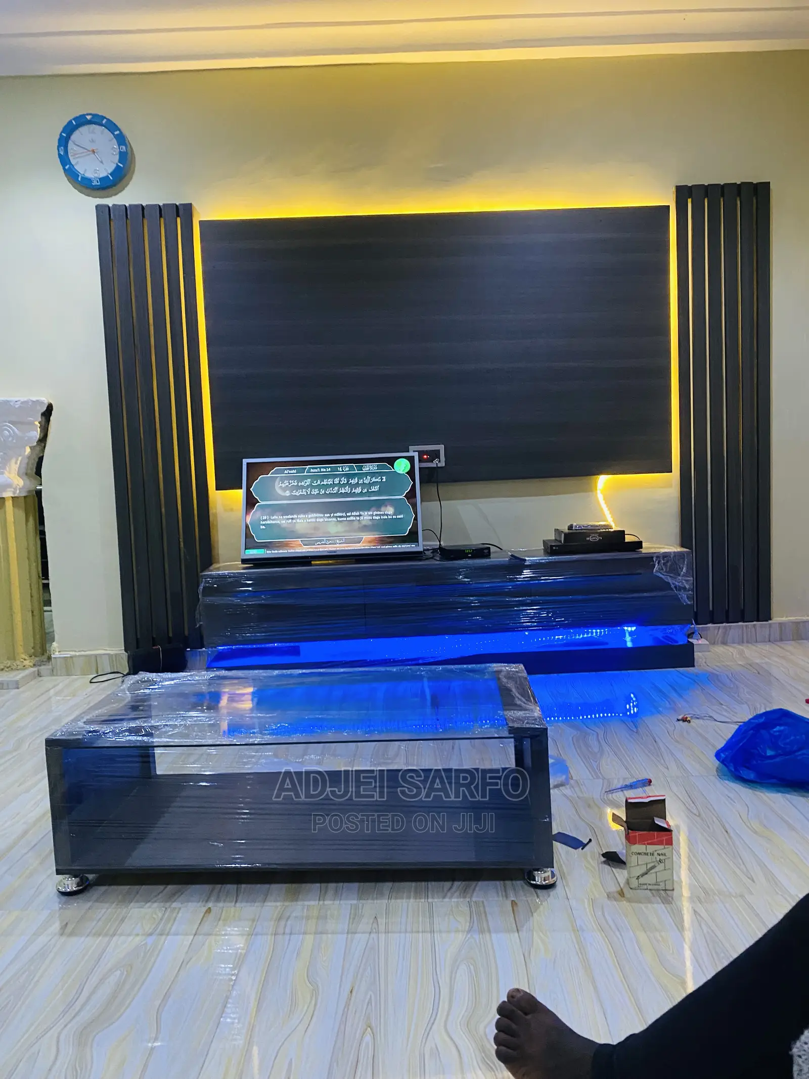 Original Led Tv Stand With Led Tv Board and Center Table