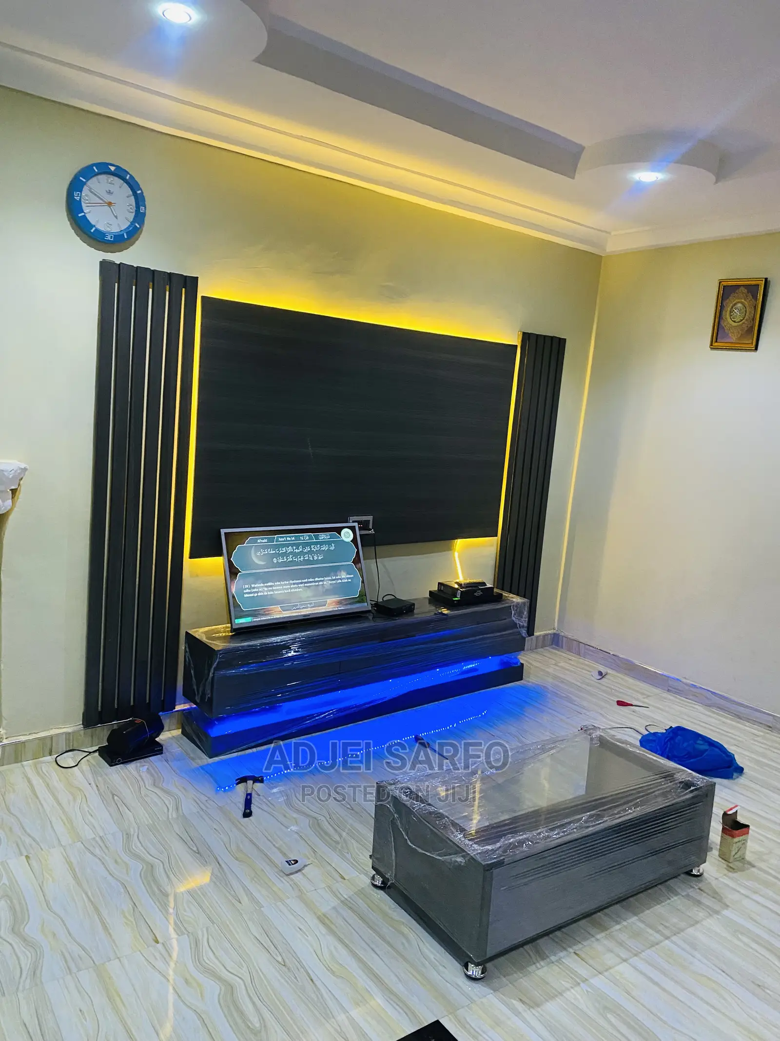 Original Led Tv Stand With Led Tv Board and Center Table