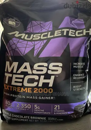 Mass-tech Extreme 2000 Muscle Builder Whey Protein 12lbs