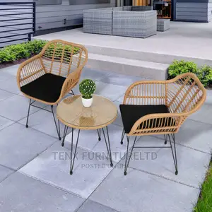 3 Piece Rattan Garden Furniture Set Indoor Outdoor Patio Wic