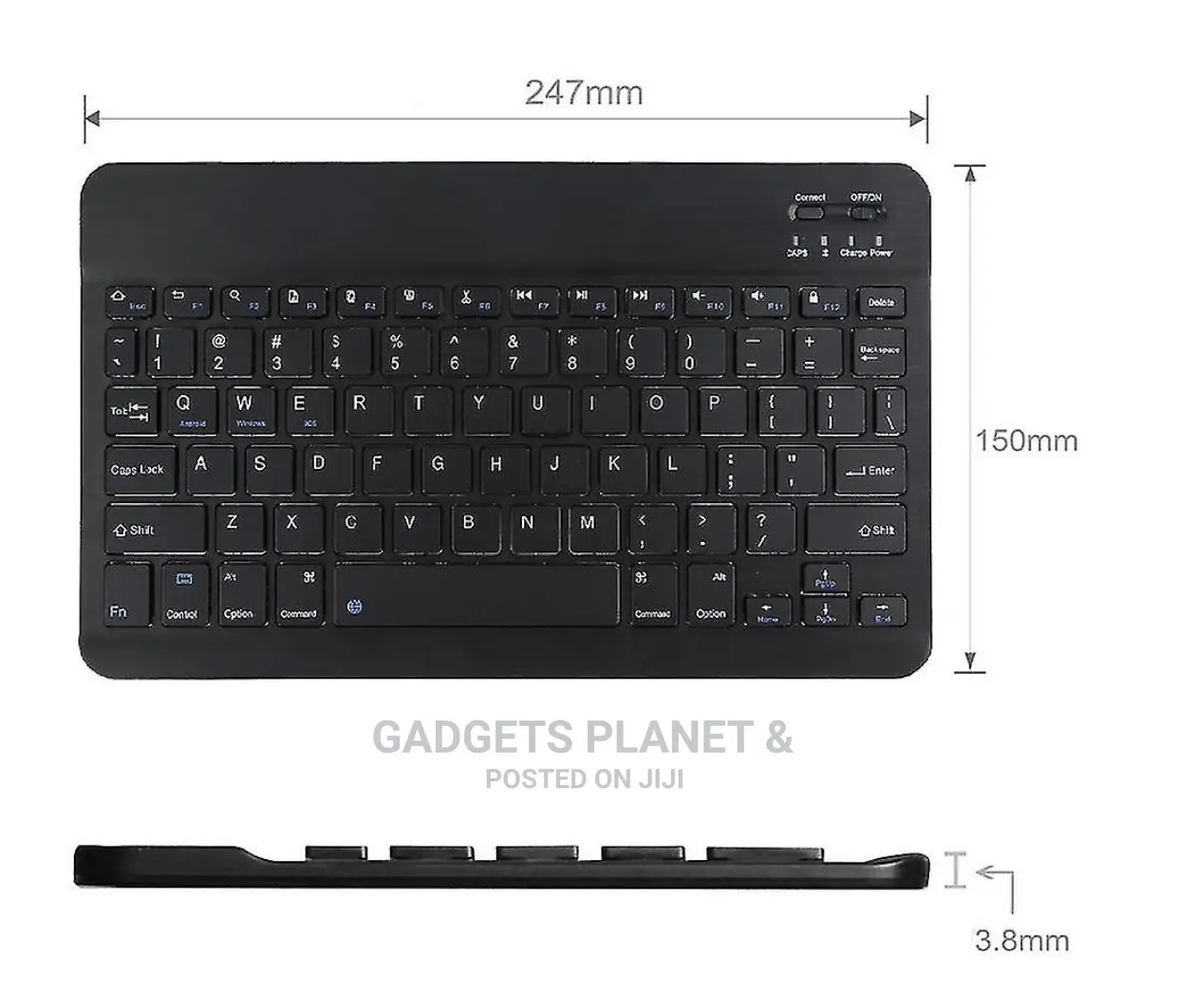 Bluetooth Rechargeable Mini Keyboard With Mouse Kit