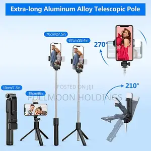 Bluetooth Selfie Stick + Fill Light +Shutter Remote