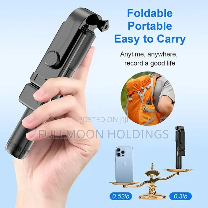 Bluetooth Selfie Stick + Fill Light +Shutter Remote
