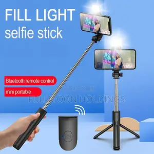 Bluetooth Selfie Stick + Fill Light +Shutter Remote