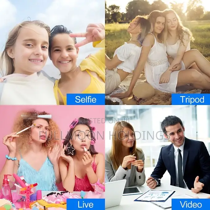 Bluetooth Selfie Stick + Fill Light +Shutter Remote