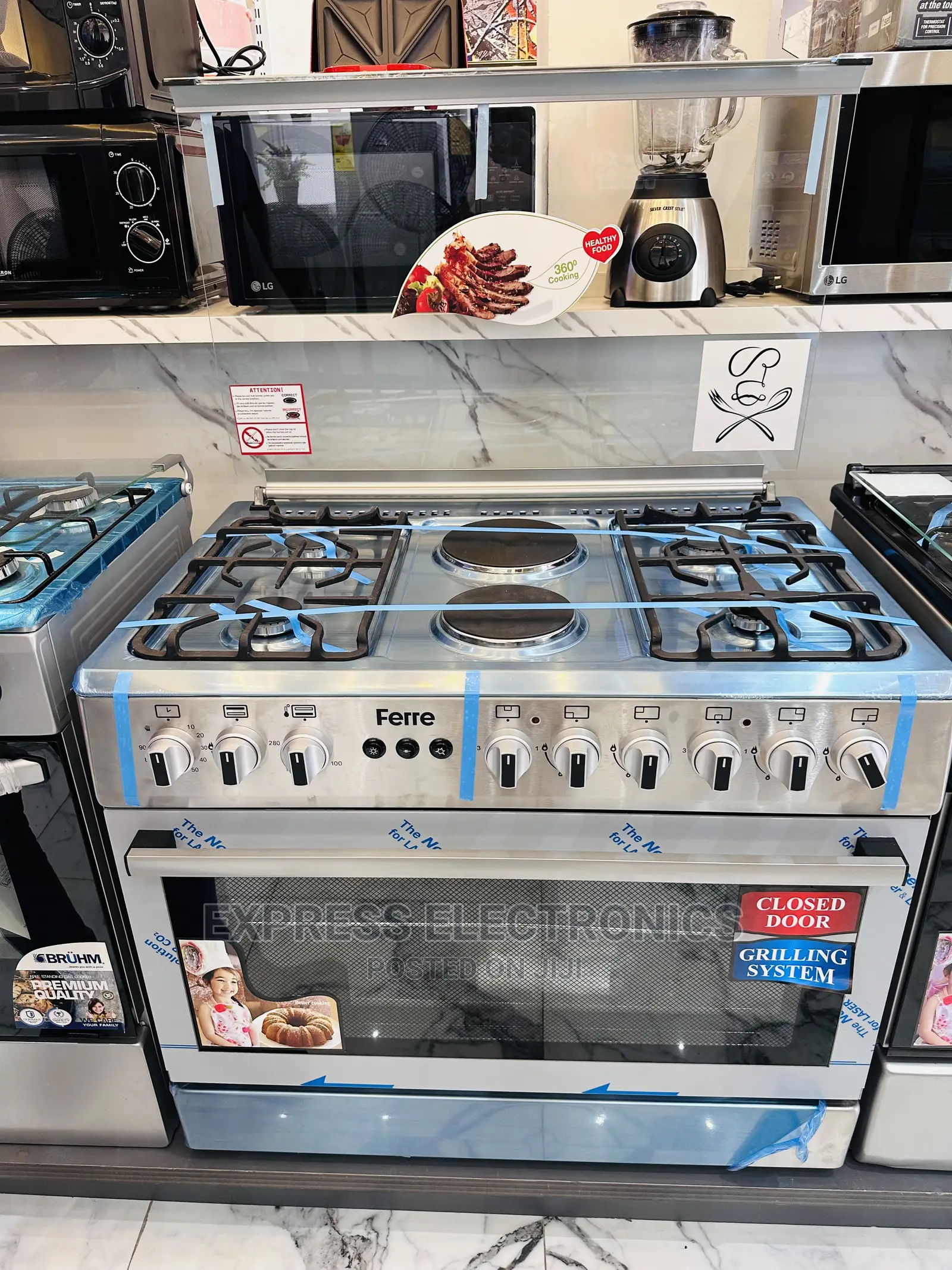 Lovely  4-2stove Cooker Ferre Oven Grill Rotisserie