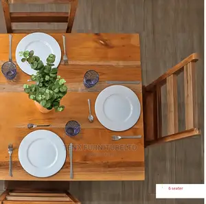 Dining Set 6 Seater (Dark or Light Finish.) Wooden