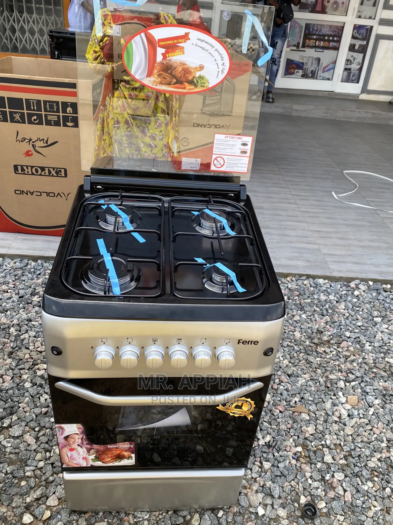 Purchase 60x60 Ferre Gas Cooker(Gray)
