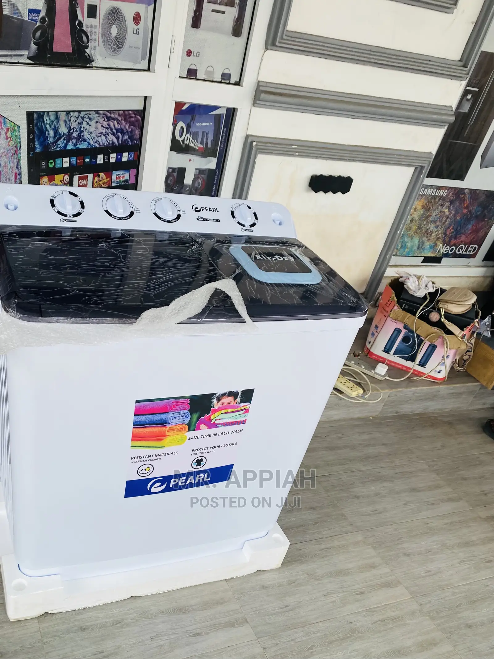 Purchase Pearl 12kg Spin and Dry Washing Machine on Sale.
