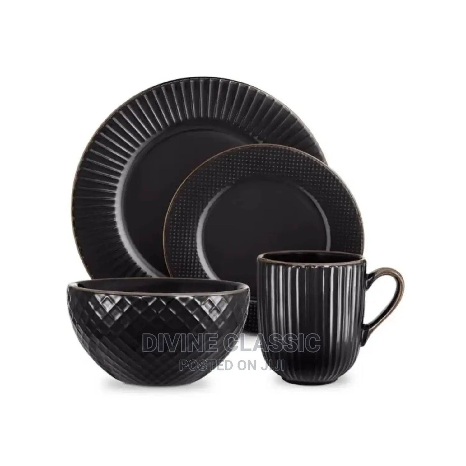 16pcs Tower Stoneware Dinner Set