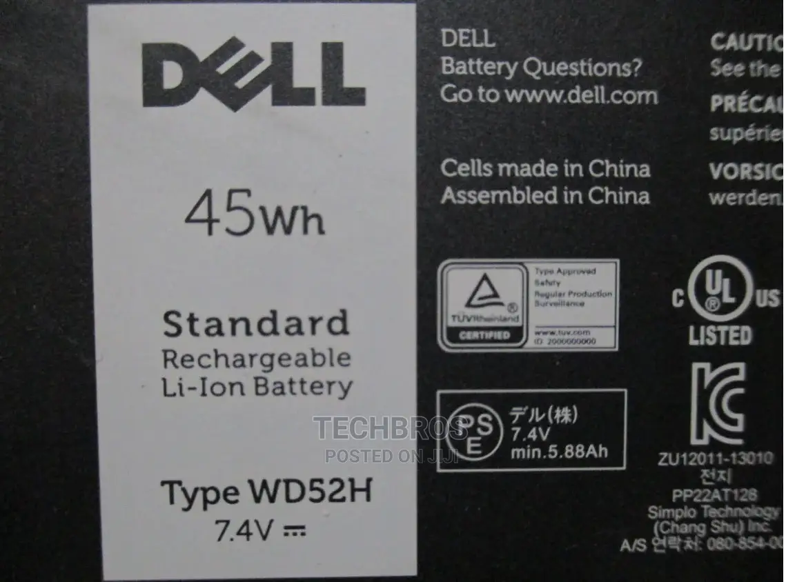 Original Dell Latitude Battery E7240 7.4V 45wh-Wd52h Battery
