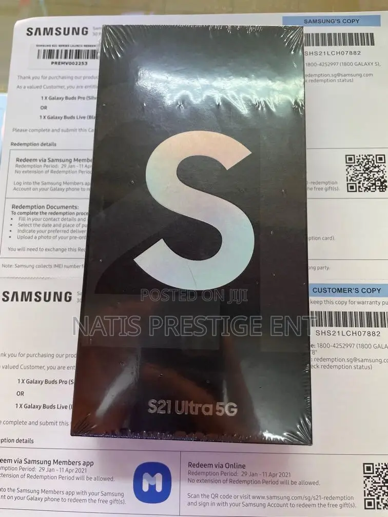 New Samsung Galaxy S21 Ultra 5G 256 GB Black