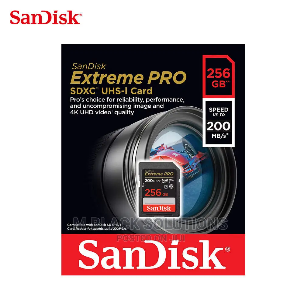 Sandisk Extreme Pro 200mb/S 256GB SDXC Memory Card 