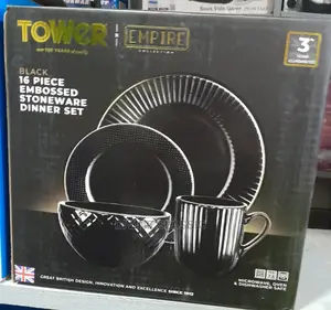 16pcs Tower Stoneware Dinner Set
