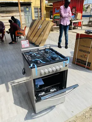 Grab Volcano 4 Gas Burner With Oven for Less.Gray Color 