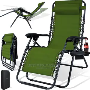 Lounger With Drink Holder | Adjustable Backrest | Removable