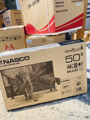 Authentic Nasco Uhd 50inch Uhd Smart Satelite Tv(Black).