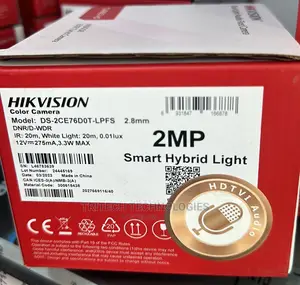 2mp Hikvision Color Vu With Sound Ds-2ce76d0t-LPFS