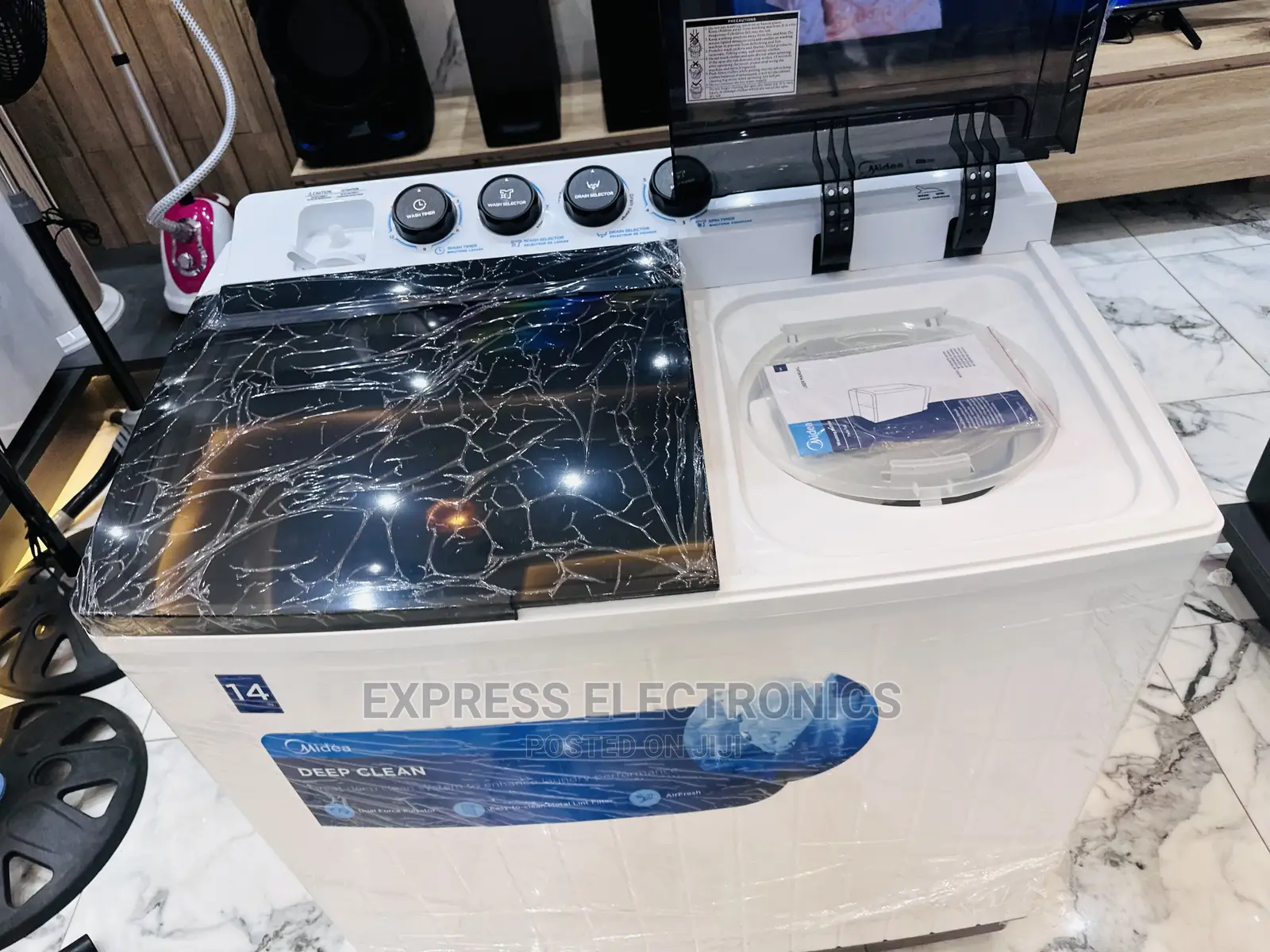 Full Plastic Body Midea Semi Automatic Washing Machine 14kg