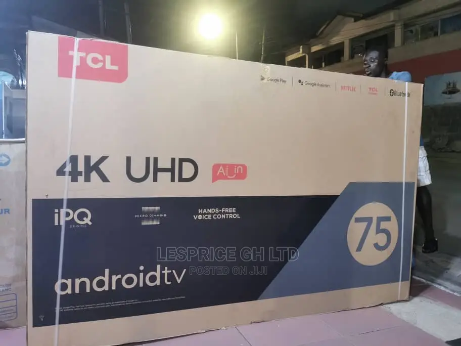 TCL 75” Smart Android4k AI TV~Smart Remote Control