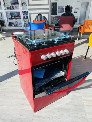 Easy to Use 50x50 Volcano(Red). 4 Gas Burner With Glass Lid