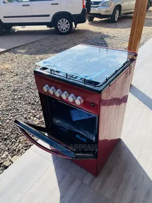 Volcano 50x50 4gas Burner(Red)With Double Grid Glass Lid 