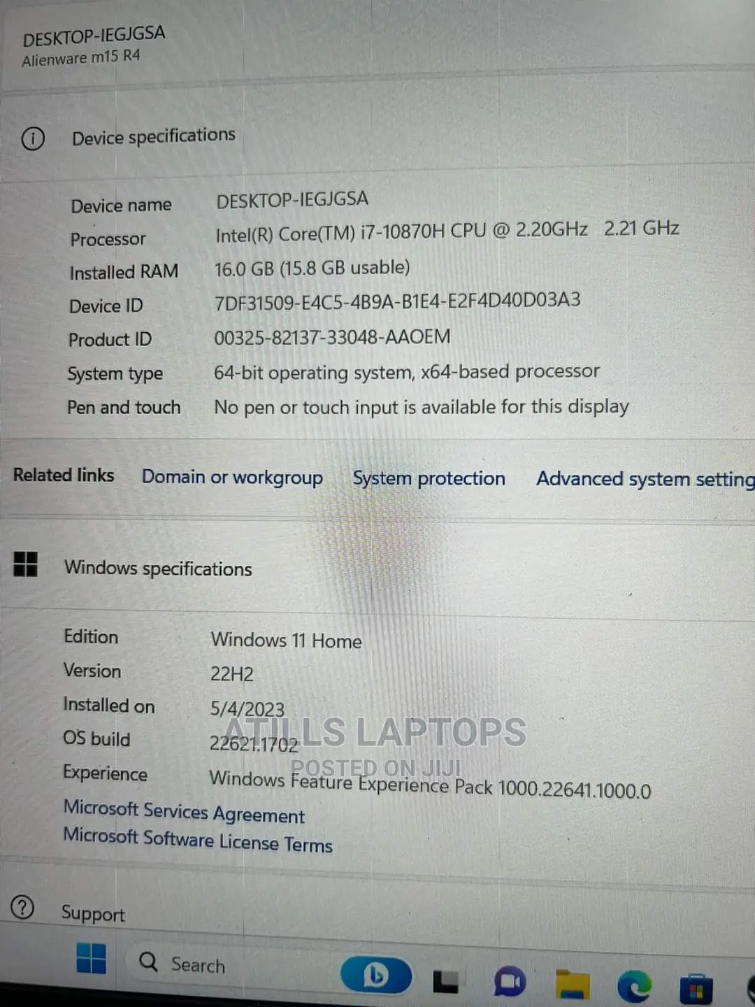 New Laptop Alienware M17x R2 16GB Intel Core I7 SSD 1T