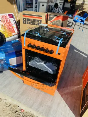 Orange,Perfectly Design Volcano 4 Gas Cooker + Oven (50x50)