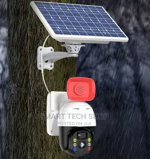 4MP PTZ Camera 4G or Wi-Fi Solar With Battery + Siren