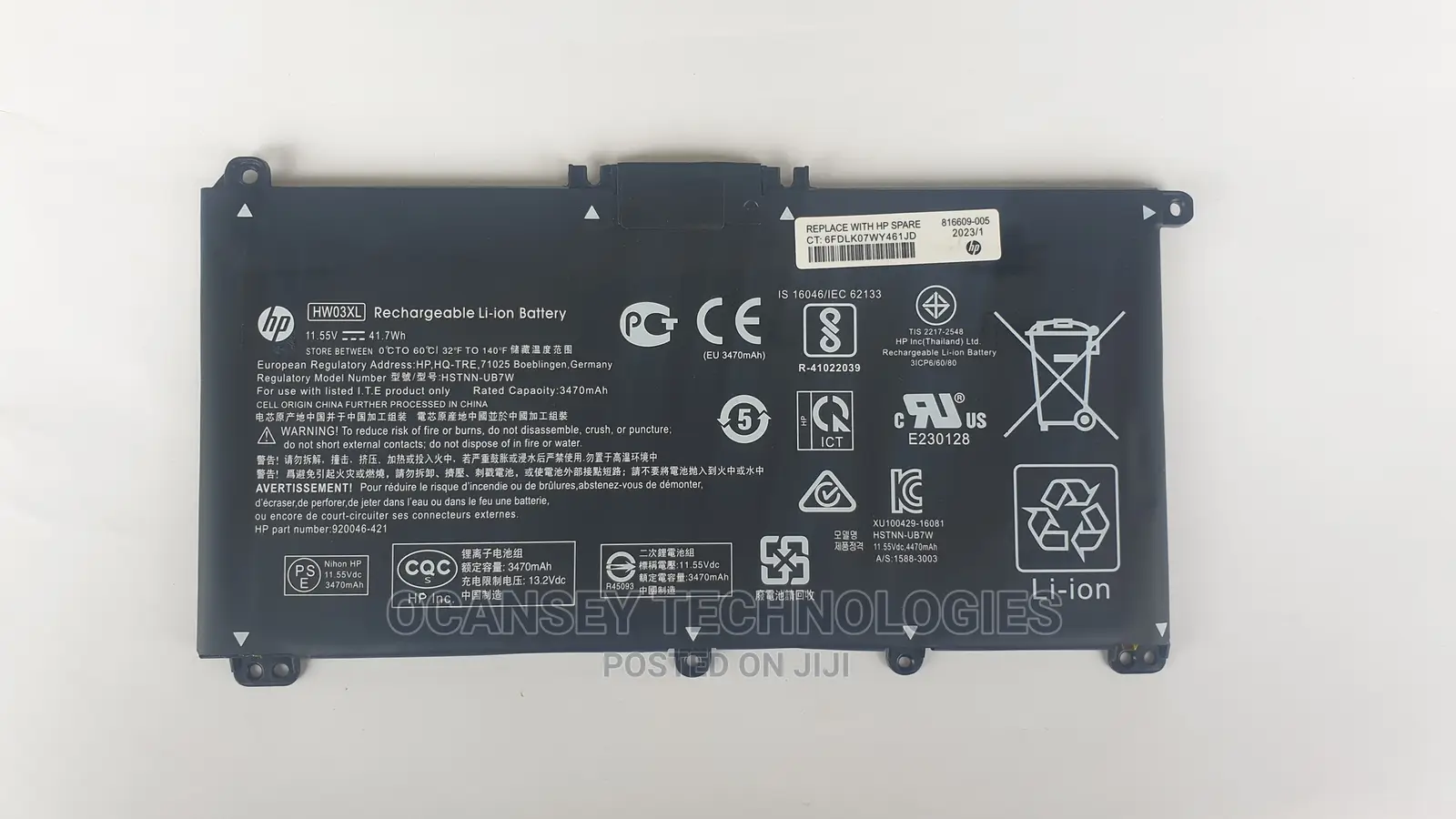 Original Hw03xl Hw03 Laptop Battery for Hp Pavilion 15-Eg 15