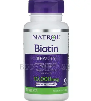 Natrol Biotin / 10,000 MCG / 100 Tabs - Hair , Skin Nails