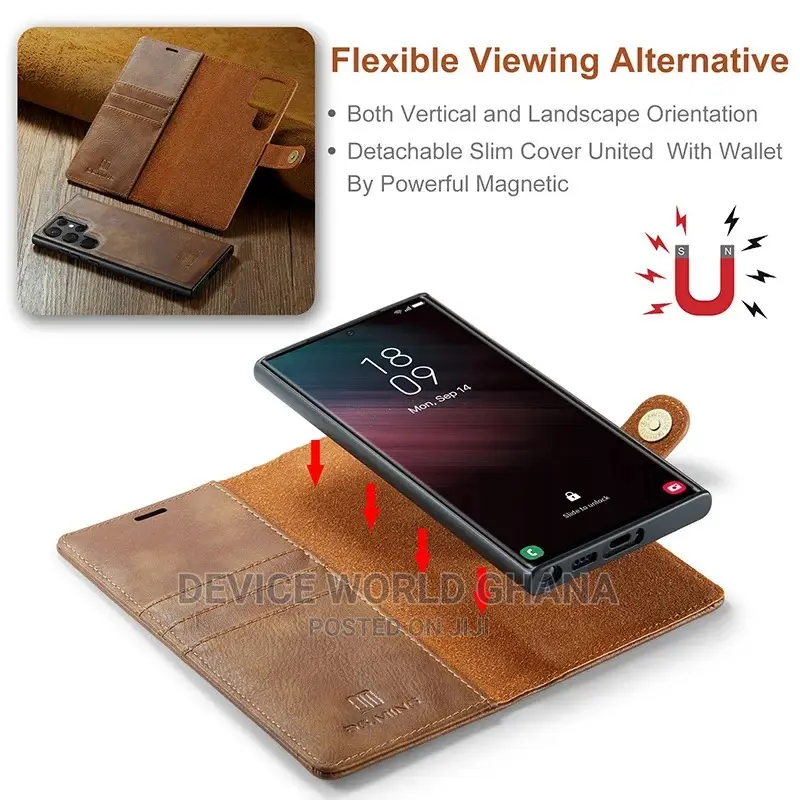 Dg 2in1 Detachable Leather Flip Case Samsung S26ultra S25ultra S24u 2