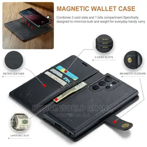 Dg 2in1 Detachable Leather Flip Case Samsung S26ultra S25ultra S24u 2