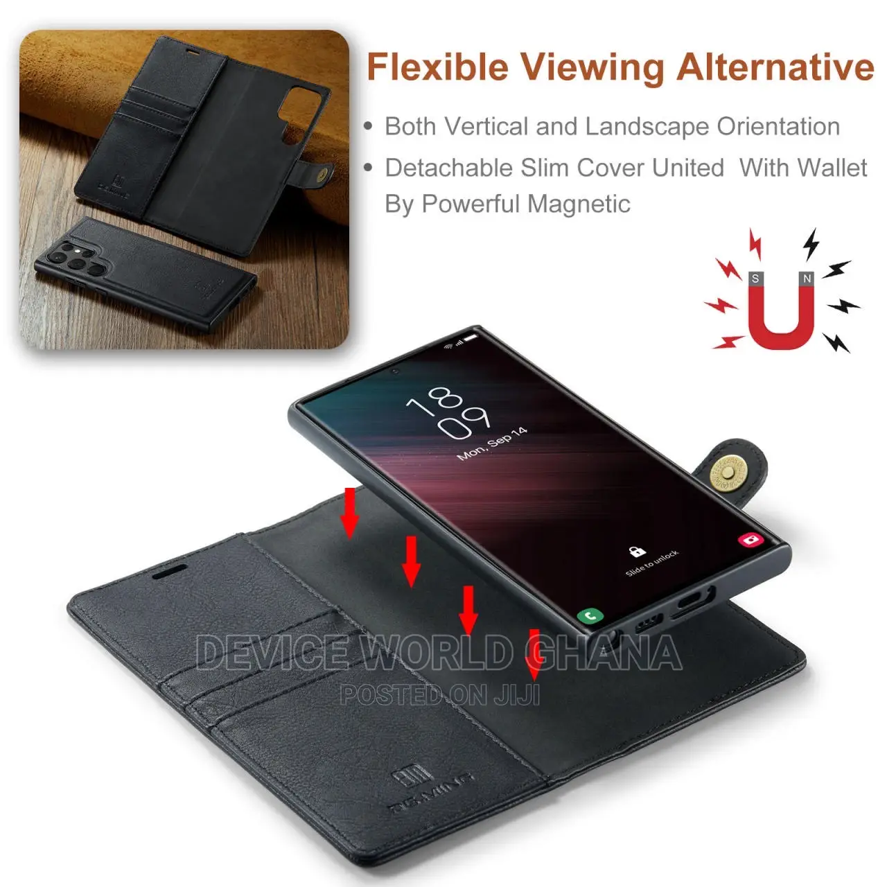 Dg 2in1 Detachable Leather Flip Case Samsung S26ultra S25ultra S24u 2