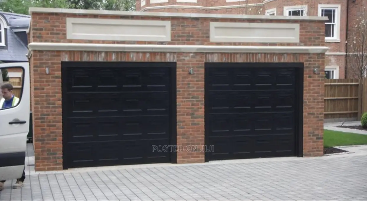 Black Automatic Garage Doors and Main Gate