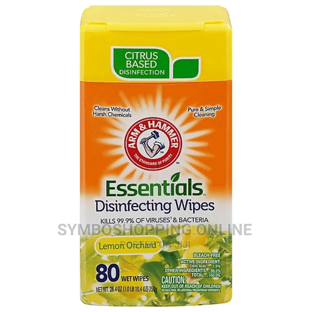 Arm Hammer Essentials Disinfecting Wipes-lemon Scent 80pcs