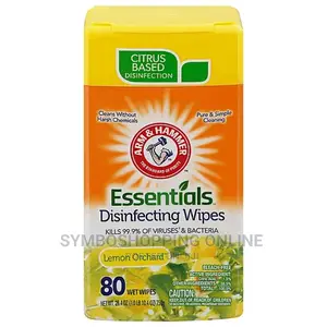 Arm Hammer Essentials Disinfecting Wipes-lemon Scent 80pcs
