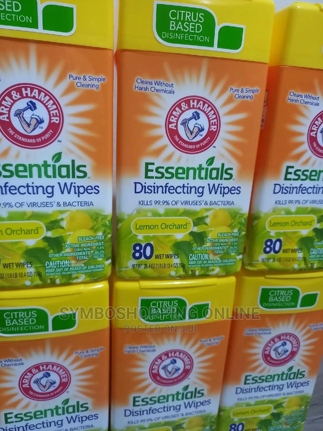 Arm Hammer Essentials Disinfecting Wipes-lemon Scent 80pcs