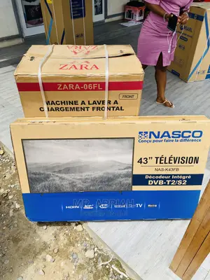 Durable Nasco 43”(Black)Full HD Satelite Tv on Sale