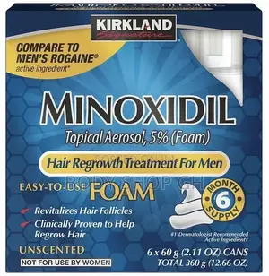 Kirkland Minoxidil Foam /Works Faster for Beard and Hairloss