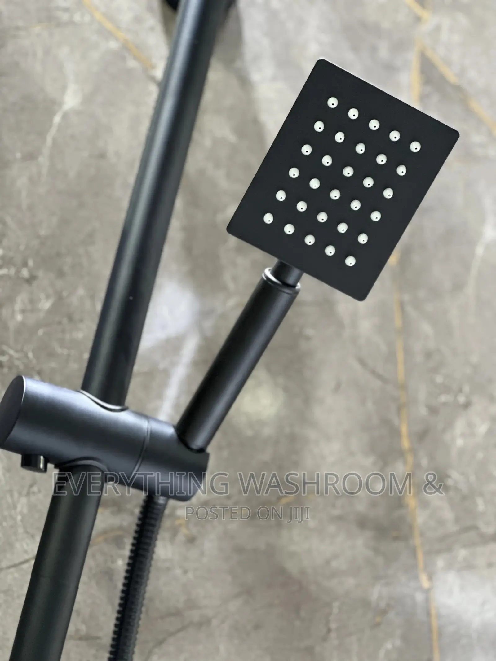 Pure Black Shower_three in One Shower_shower Pole Stainless