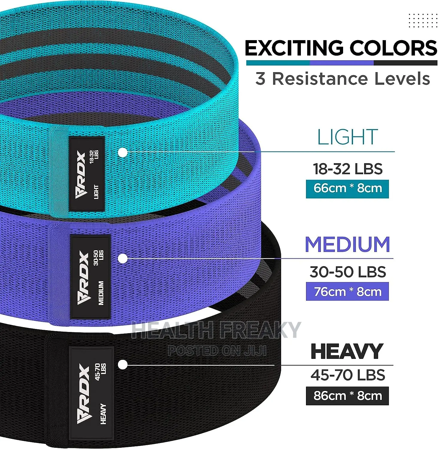 Resistance Band RDX Fabric for Training Booty Glutes Fitness