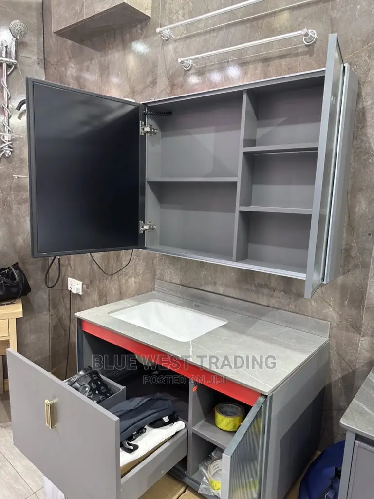 Executive Cabinet Basin With LED Mirrors (90 Centimeters)