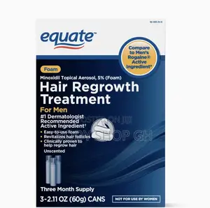 Equate Minoxidil Foam Hairloss + Baldness Treatment for Men