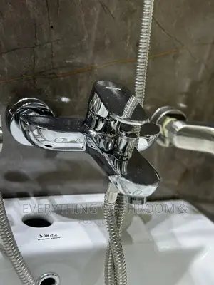 Shower Mixer-Chrome-Shower Chain and Handle-Chrome Shower
