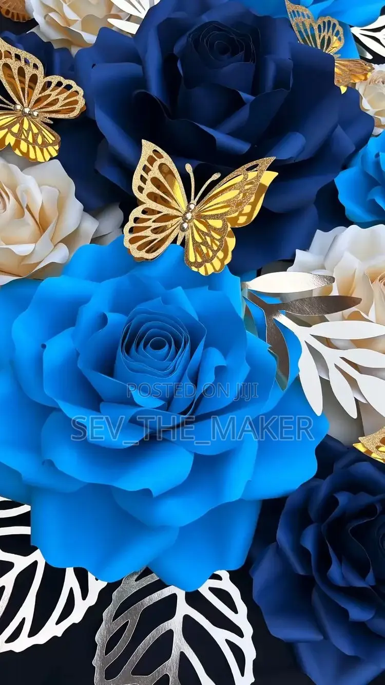 Paper Flowers and Vase Available for a Cool Price