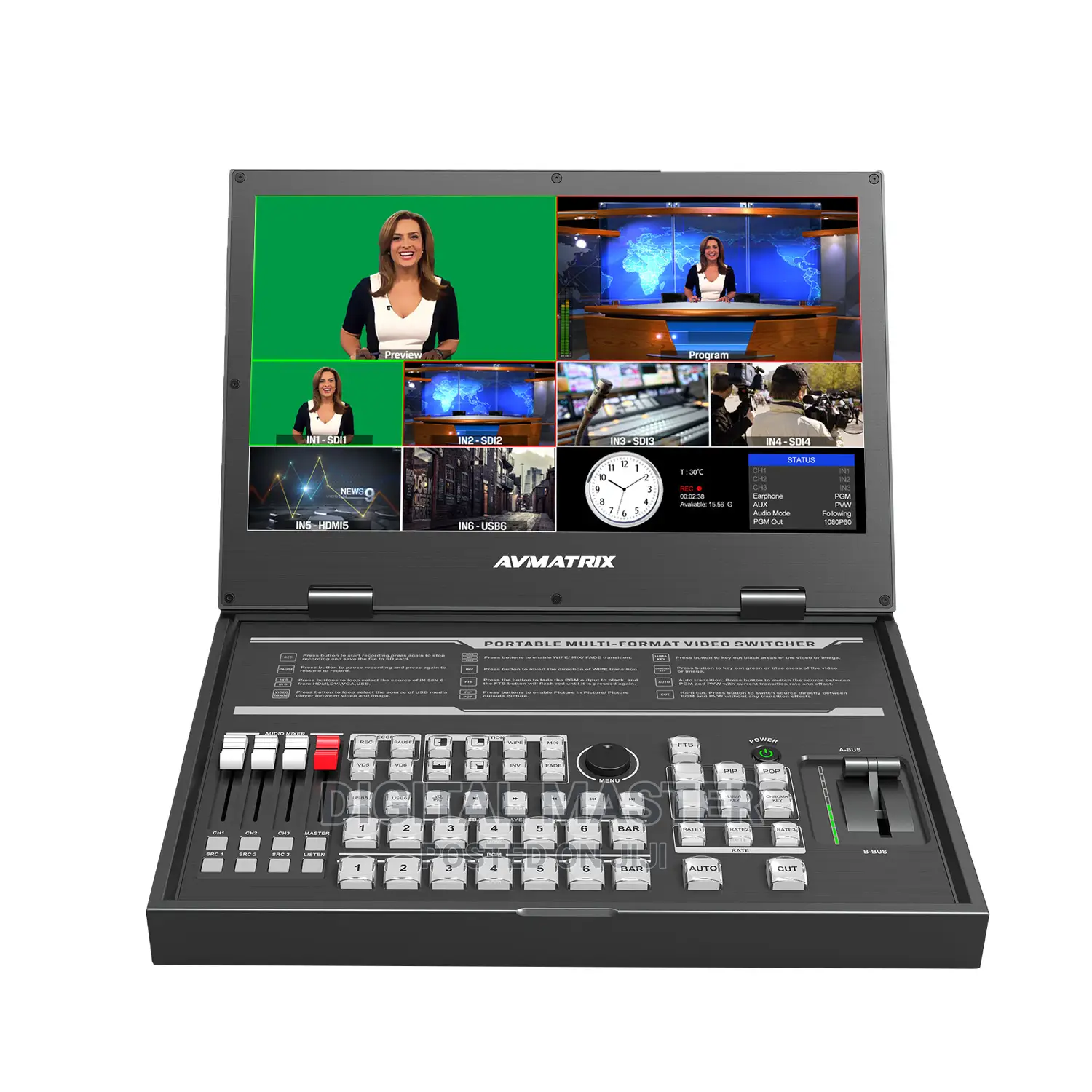 Avmatrix Pvs0615u 6-ch Multi-format Streaming Video Switcher