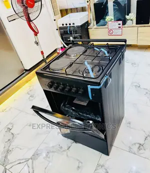 Exclusive Design 2+2 Stove Cooker Oven Black